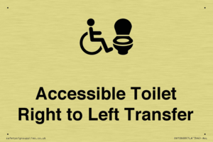 Accessible Toilet with Right to Left Transfer